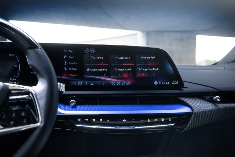 The 2026 OPTIQ-V Display Screen Displaying the V-Mode Settings | Cody Cadillac in Montpelier VT